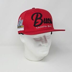 Pro Standard Tampa Bay Buccaneers Super Bowl LV Champions Script Hat Cap Red